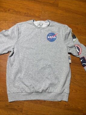 JEM Gray Crewneck Sweatshirt with NASA Patch